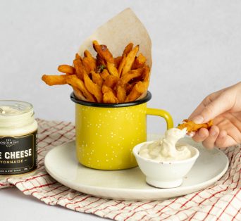 Blue Cheese Mayonnaise and Sweet Potato chips