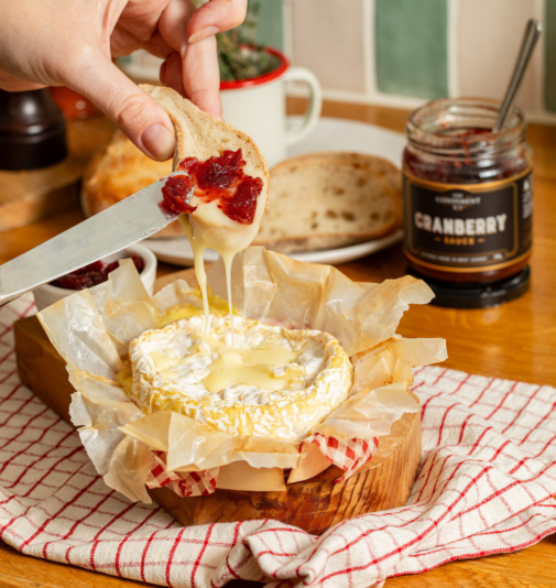 The Condiment Co Cranberry Sauce with Camembert cheese